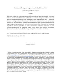 Edutainment, Savings and Empowerment in Rural Areas of Peru